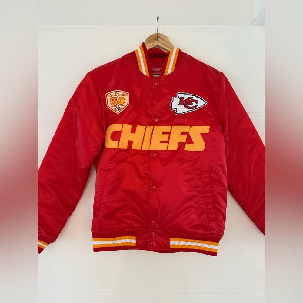 Mitchell & Ness Kansas City Chiefs Red & Yellow Varsity Jacket
